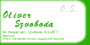 oliver szvoboda business card